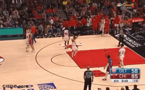 Basketball Game Bulls Vs Heat Chicago GIF