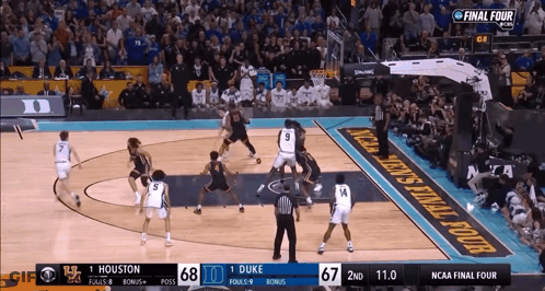 Basketball Game Duke Vs Houston On CBS GIF