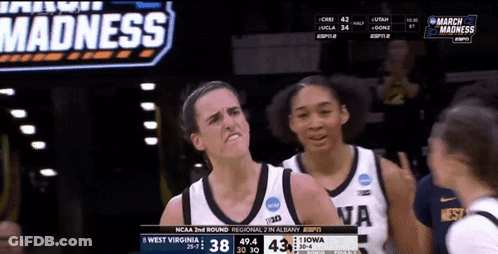 Basketball Game ESPN Score 38-43 GIF