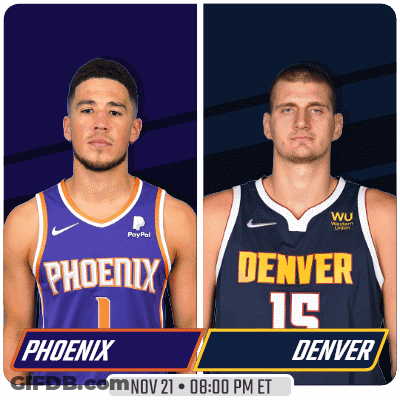 Basketball Game Flyer Phoenix Vs Denver GIF