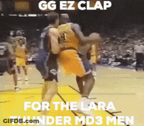 Basketball Game GG EZ Clap Lara Thunder MD3 Men GIF