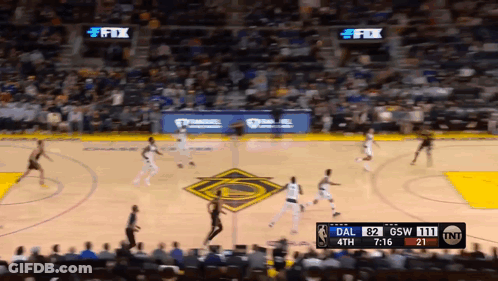 Basketball Game Golden State Warriors Vs Dallas Cowboys GIF