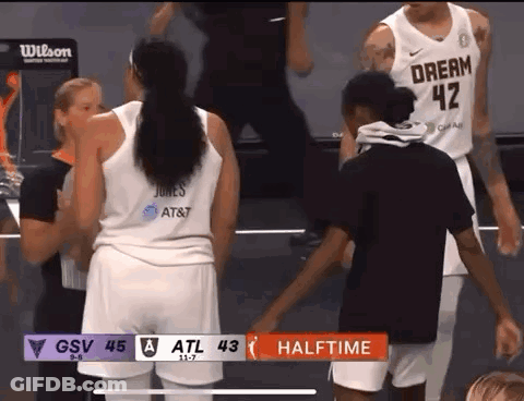 Basketball Game GSV 45 Vs ATL 43 Halfway Through GIF