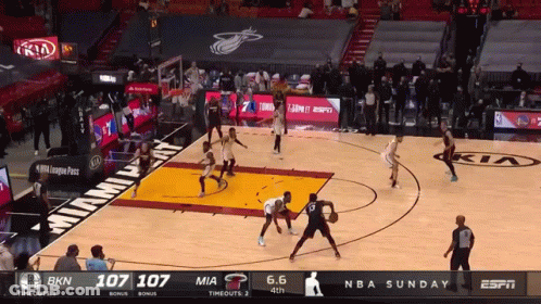 Basketball Game Heat Vs BKN GIF