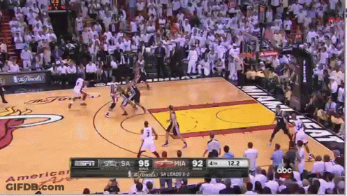 Basketball Game Heat Vs Spurs GIF