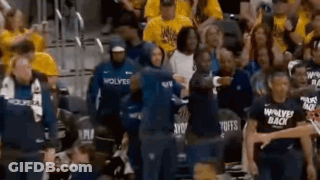 Basketball Game In Crowded Stadium GIF