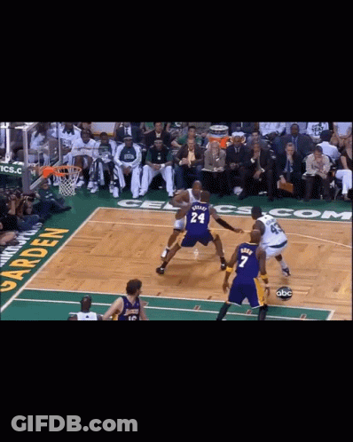 Basketball Game In Front Of Celtics Banner GIF