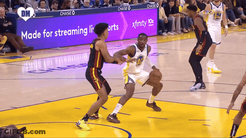 Basketball Game In Front Of Chase Advertisement GIF
