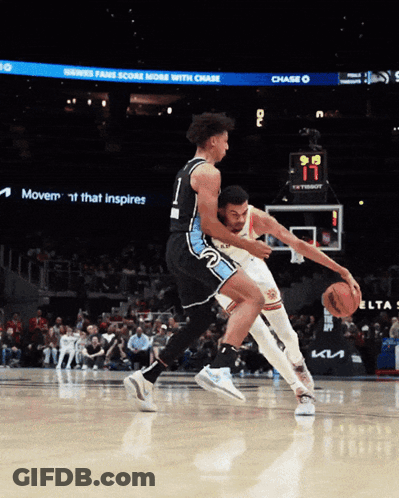 Basketball Game In Front Of Chase Scoreboard GIF
