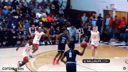 Basketball Game In Front Of Crowd GIF