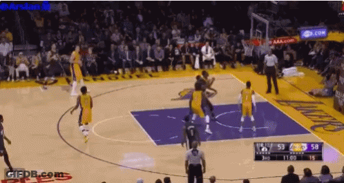 Basketball Game In Front Of Crowd GIF