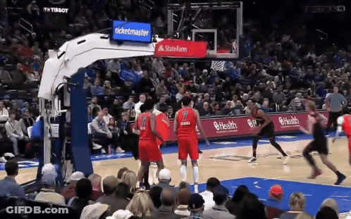Basketball Game In Front Of Crowd GIF