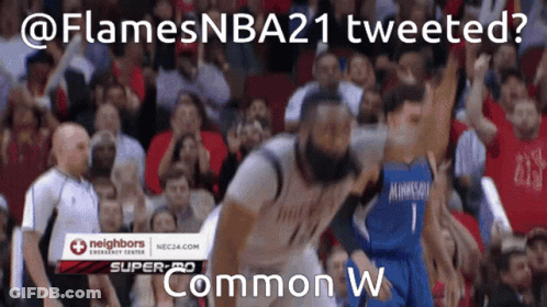Basketball Game In Front Of Crowd Flamesnba21 Tweeted Common W GIF