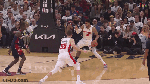 Basketball Game In Front Of Crowd GIF