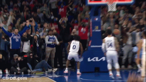 Basketball Game In Front Of Crowd GIF
