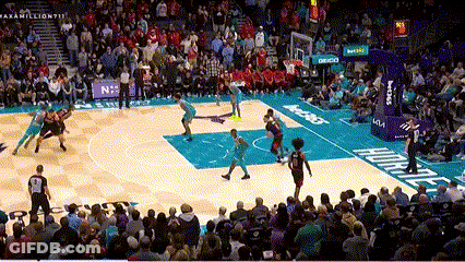 Basketball Game In Front Of Crowd GIF