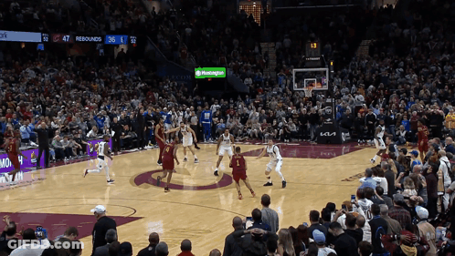 Basketball Game In Front Of Crowd GIF