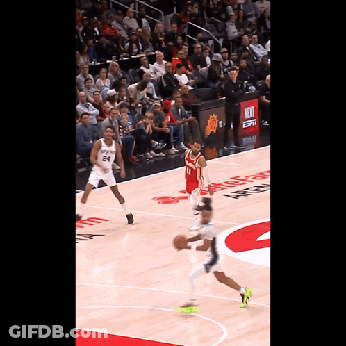 Basketball Game In Front Of ESPN Sign GIF