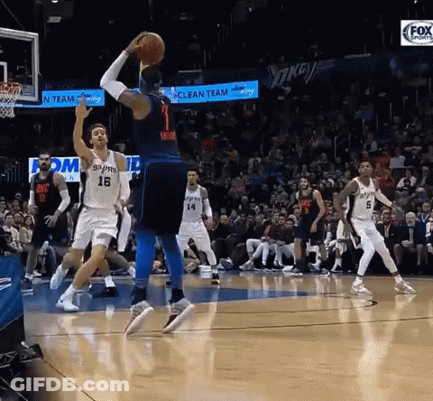 Basketball Game In Front Of Fox Sign GIF
