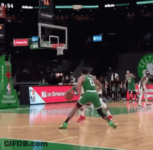 Basketball Game In Front Of Gillette Ad GIF