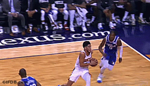 Basketball Game In Front Of Lexus Banner GIF
