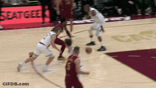 Basketball Game In Front Of SeatGeek Advertisement GIF