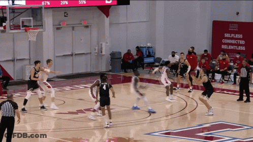 Basketball Game In Front Of Selfless Sign GIF