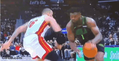 Basketball Game In Front Of Sprite Ad GIF