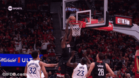 Basketball Game In Front Of TNT Sports Sign GIF