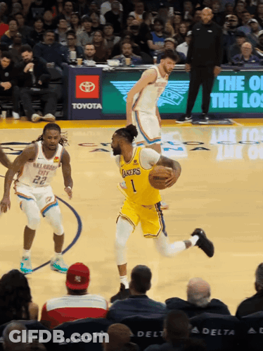 Basketball Game In Front Of Toyota Ad GIF