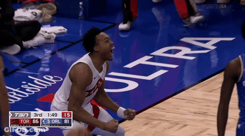 Basketball Game In Front Of Ultra Banner GIF