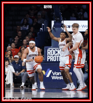 Basketball Game In Front Of Van West Banner GIF