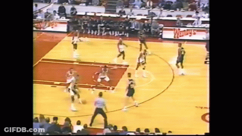 Basketball Game In Front Of Wendy's GIF