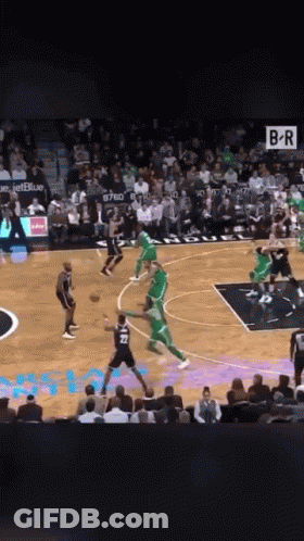 Basketball Game In Stadium With BR Sign GIF