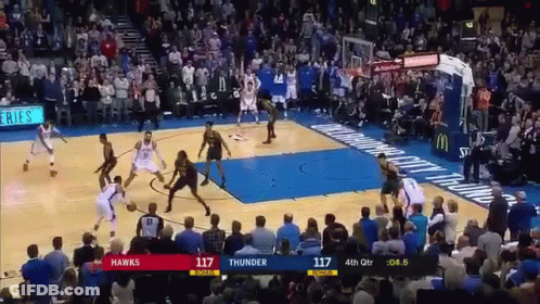 Basketball Game In Stadium With Crowd GIF