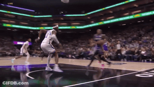 Basketball Game In Stadium With Live GIF
