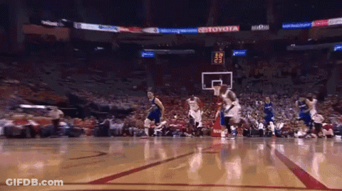 Basketball Game In Stadium With Toyota Ads GIF