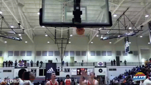 Basketball Game In Stadium With Word Spirits GIF