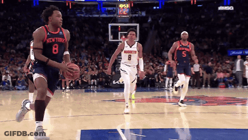 Basketball Game Knicks Vs Nuggets GIF