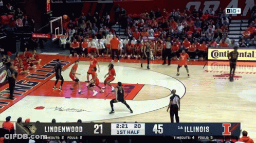 Basketball Game Lindenwood Vs Illinois GIF