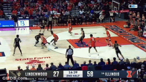 Basketball Game Lindenwood Vs Illinois GIF