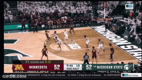 Basketball Game Minnesota Vs Michigan State GIF