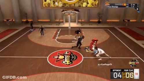 Basketball Game On Anteup Court GIF
