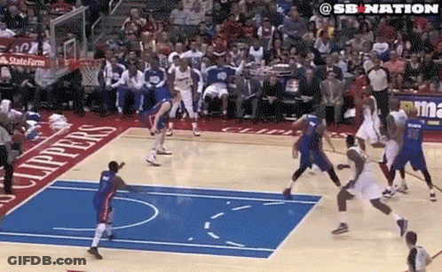 Basketball Game On Clippers Court GIF