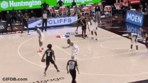 Basketball Game On Court GIF