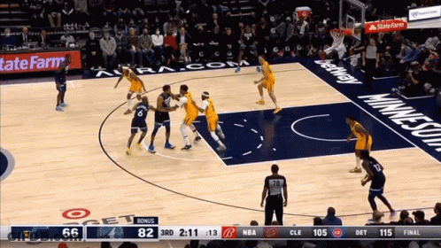 Basketball Game On Court Saying Minnesota GIF
