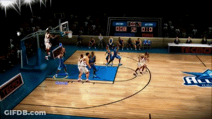 Basketball Game On Court Saying RC GIF