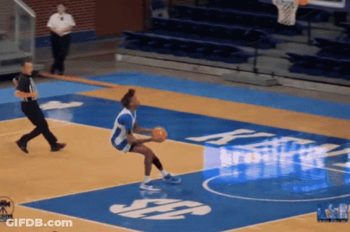 Basketball Game On Court With Letters SNP GIF