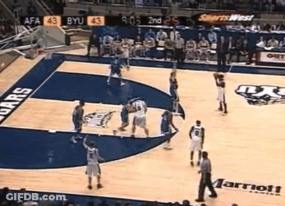 Basketball Game On Court With Marriott GIF