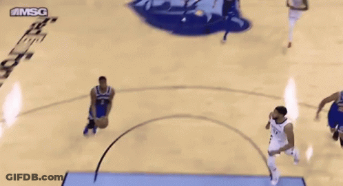 Basketball Game On Court With MSG GIF